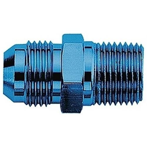06AN Flare to 1/4 NPT Pipe Fitting Aeroquip FCM2004 Blue Anodized Aluminum 06AN Flare to 1/4 NPT Pipe Fitting Aeroquip FCM2004 Blue Anodized Aluminum